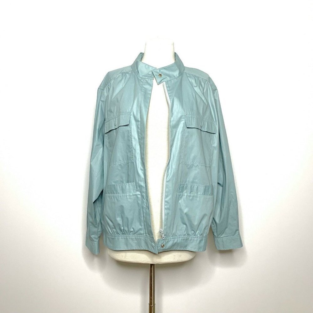CHAUS‎ Jacket Womens Lightweight Robin Egg Blue